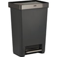 thumbnail image 1 of Rubbermaid RCP2120983 12.4 gal Premier Series III Step-On Waste Container Trash Can, Black, 1 of 1