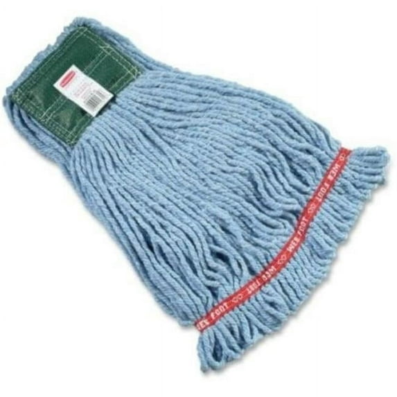 Rubbermaid RCPA25206BE 5 in. Headband Shrinkless Wet Mop, Blue - Pack of 6
