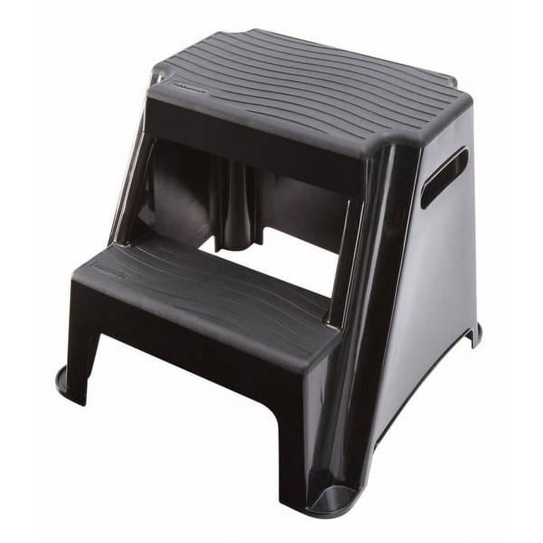 Rubbermaid Two Step Plastic Step Stool, 16.13x18.625x18.25 inches