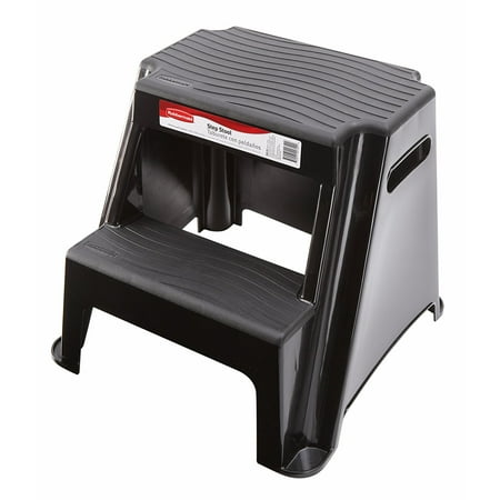 Rubbermaid RM-P2 2-Step Molded Plastic Stool with Non-Slip Step Treads 300-Pound Capacity 1 Piece