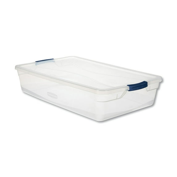 Rubbermaid 41 Qt Stackable Latching Tote, Clear