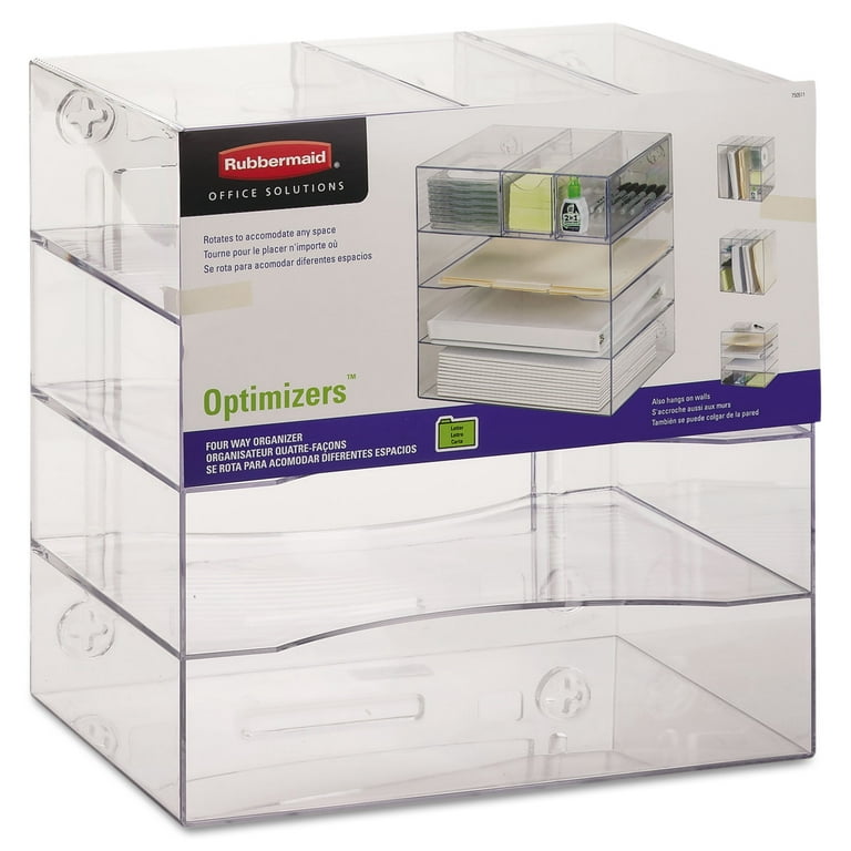 4 Drawer Stackable Countertop Organizer Clear - Brightroom