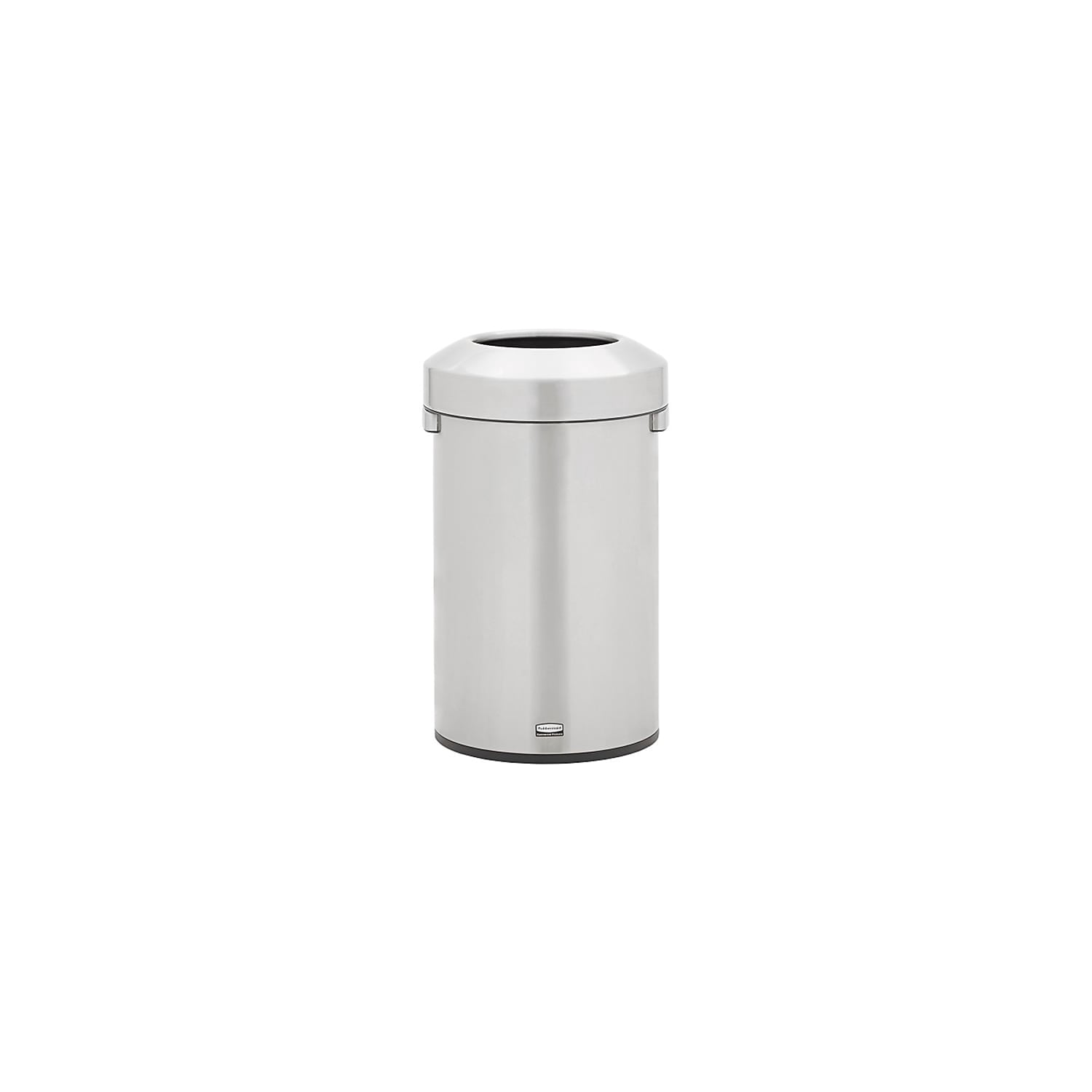 Rubbermaid Refine Stainless Steel Trash Can with Open Lid 16 Gallons Silver (2147583)