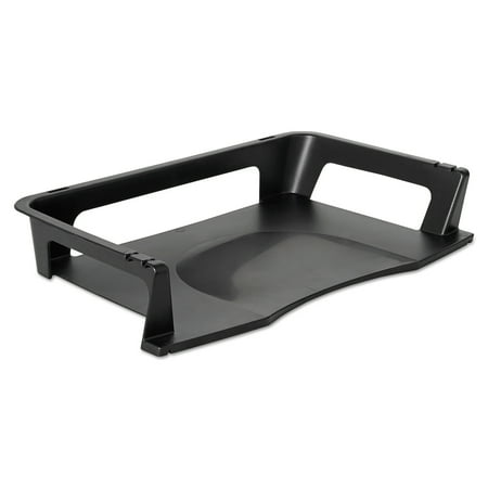 Rubbermaid Regeneration Letter Tray, Plastic, Black -RUB86027