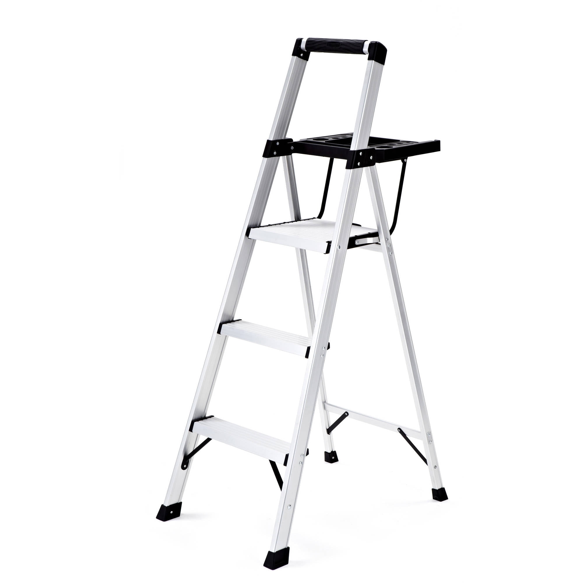 Rubbermaid Rma-3xst 3-step Light Aluminum Step Stool W/ Large Project Tray Sansujyuku sansujyuku.com