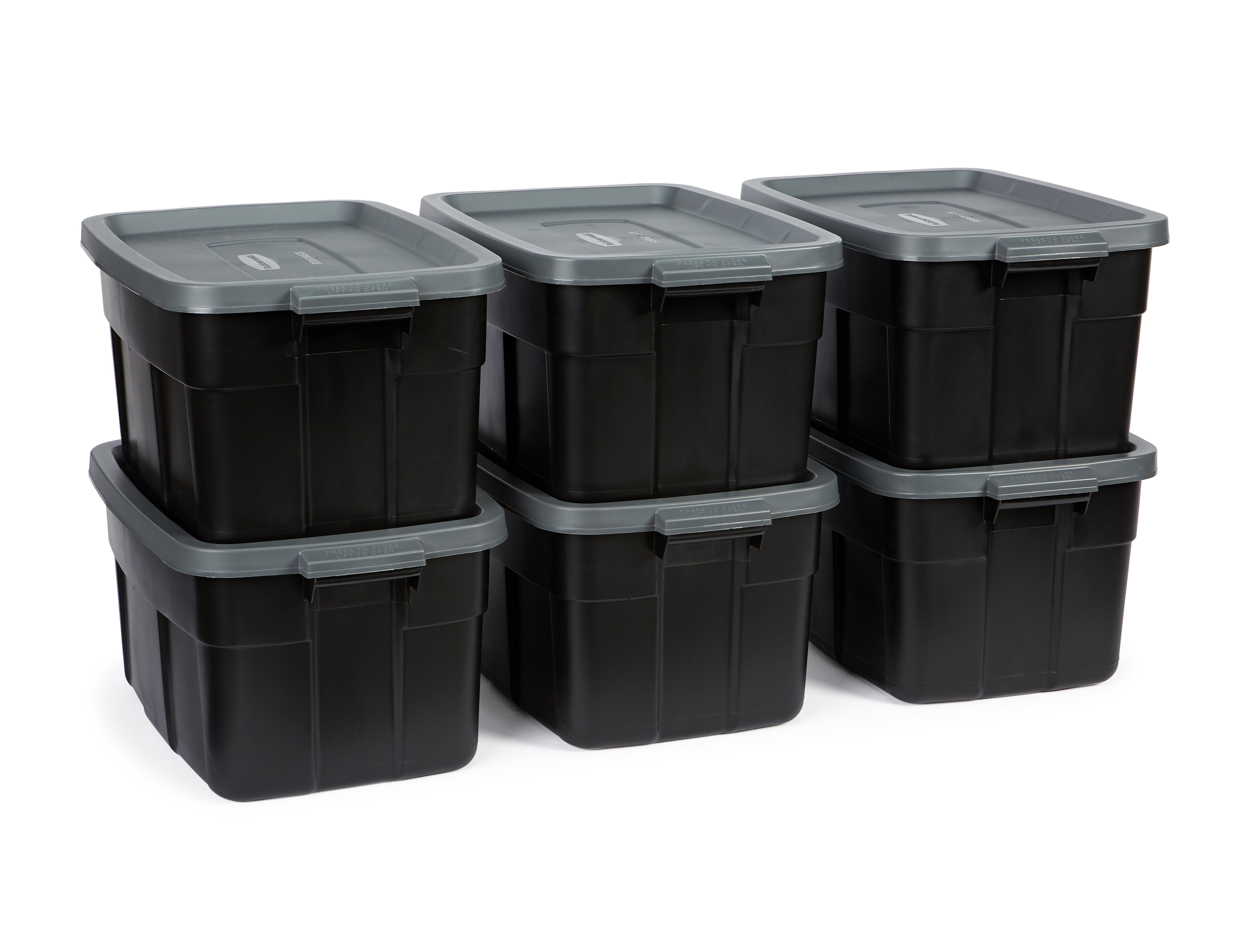 Rubbermaid Roughneck️ 14 Gallon Storage Totes, Pack of 6, Durable