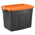 Rubbermaid Roughneck 18 Gal, 6 Pack, Halloween Storage Tote, Black and
