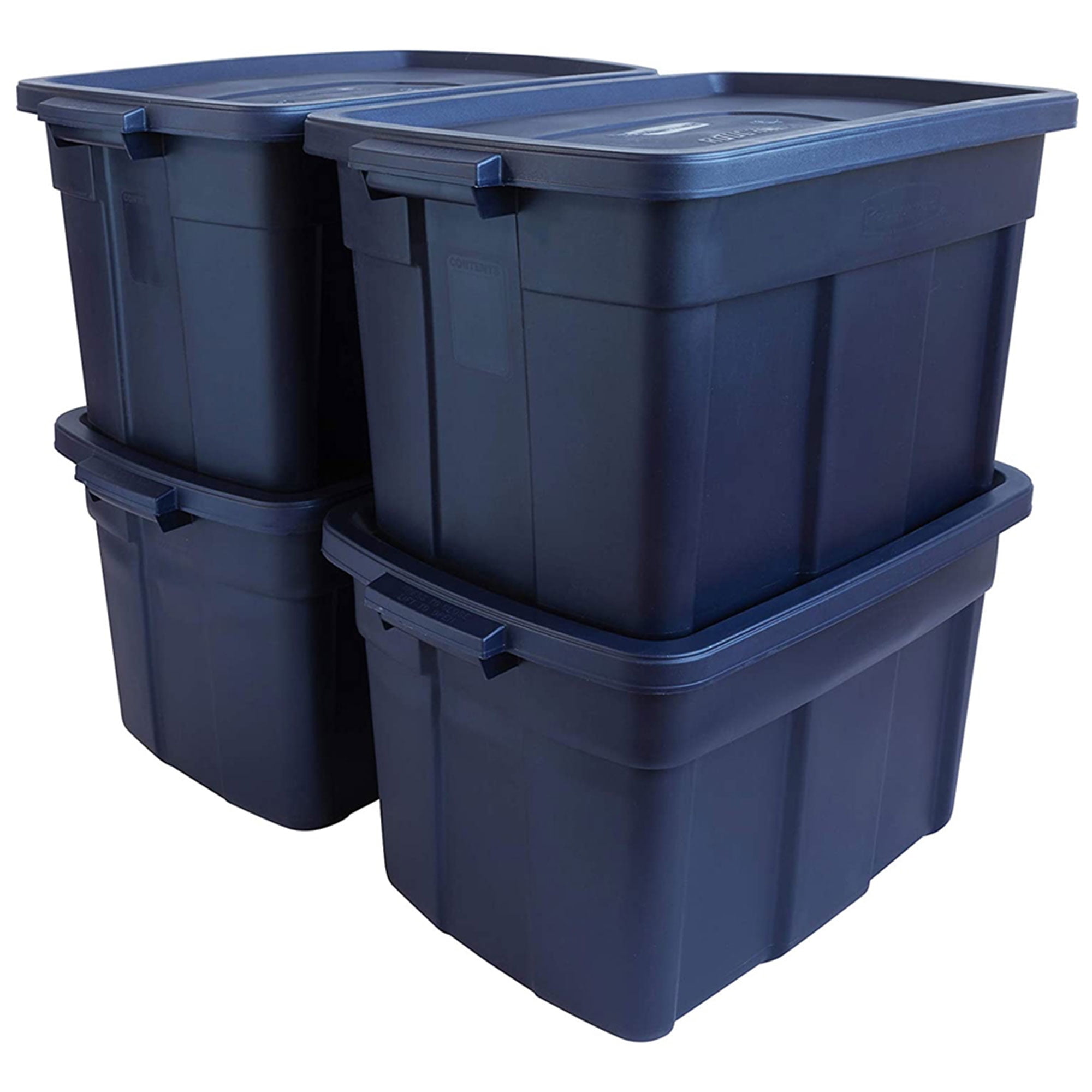 Rubbermaid Roughneck 25 Gallon Stackable Storage Container, 4 Pack