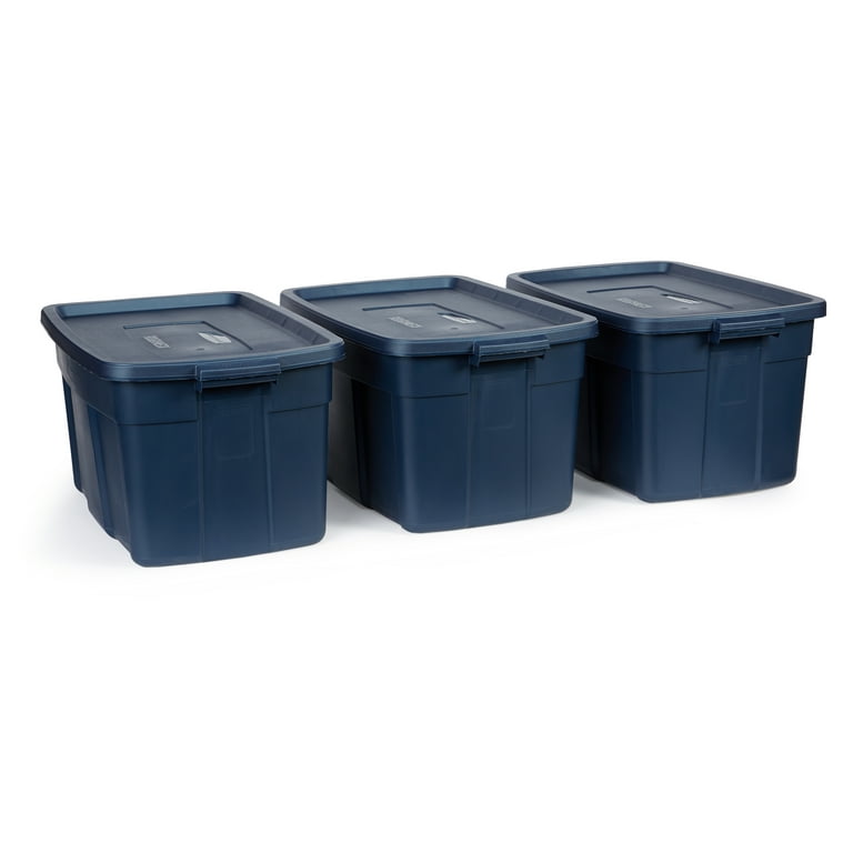 Rubbermaid Roughneck Indigo Storage Tote with Lid, 18 gal - Fred Meyer