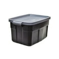 thumbnail image 1 of Rubbermaid Roughneck 31 Gallon Storage Container, Black/Cool Gray (3 Pack), 1 of 2