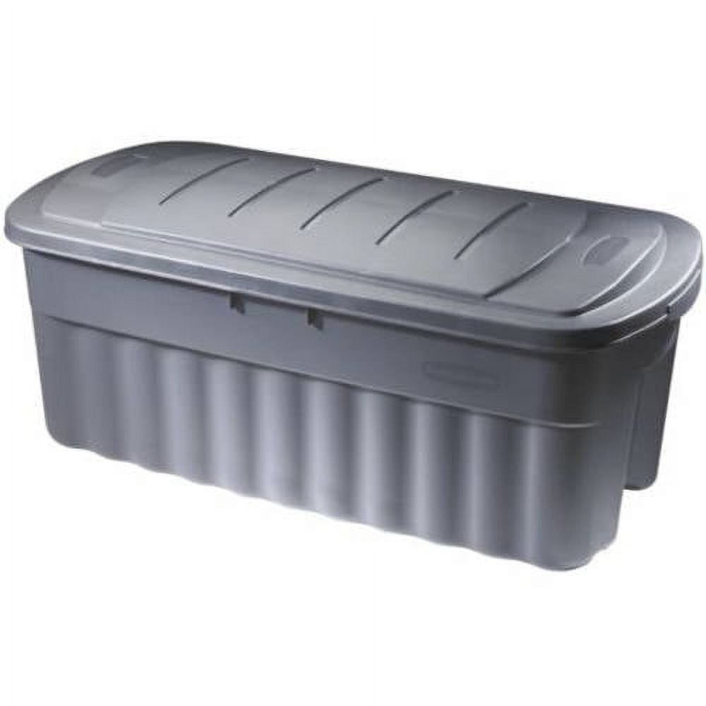 Rubbermaid Roughneck️ 50 Gallon Storage Totes, Durable, Stackable Storage  Containers with Lids, Great for Home, Office, and Garage Organization, Grey
