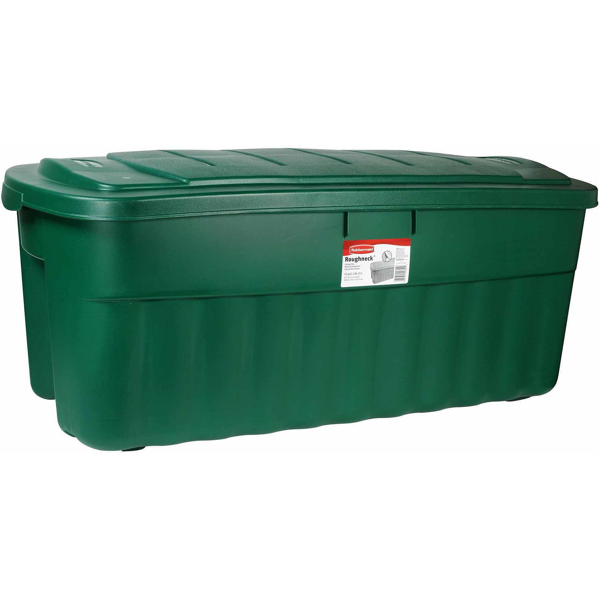  Rubbermaid Roughneck️ 50 Gallon Holiday Storage Totes, Perfect  Organization Bins for Holiday Décor, Durable, Reusable and Stackable Large Plastic  Bins, Festive Green Base/Red Lid, Pack of 2 : Tools & Home