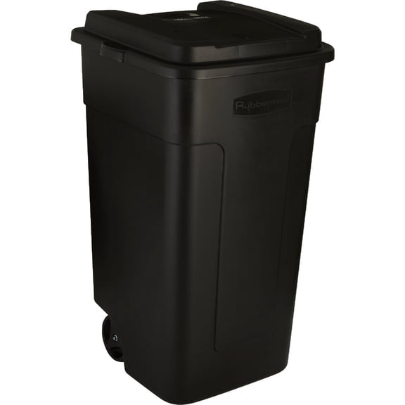 Rubbermaid FG285100EGRN Wheeled Refuse Container, 50 gal, 41 in L x 24 in W, Plastic