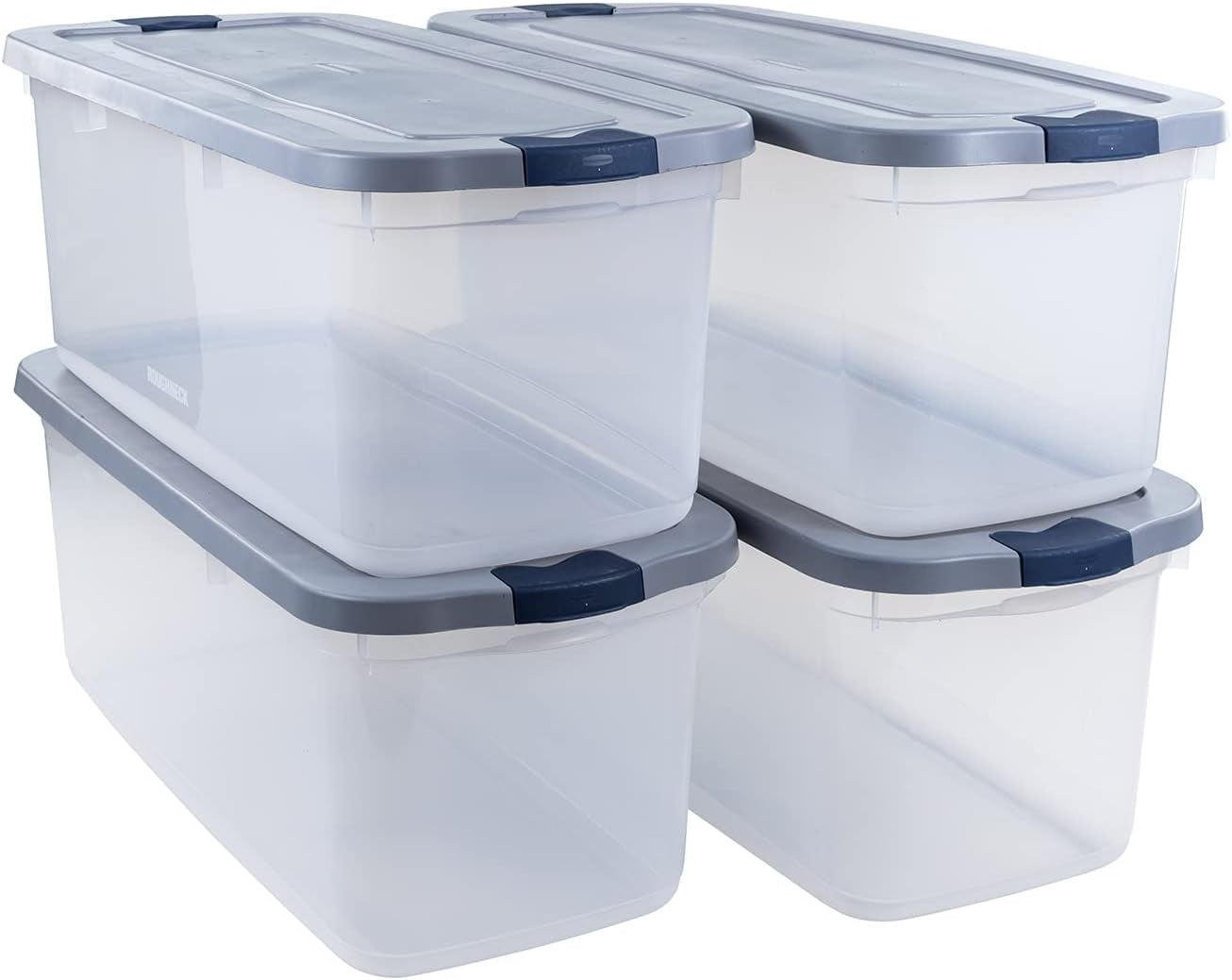 Citylife 1.3 QT 6 Packs Clear Storage Bins with Lids 