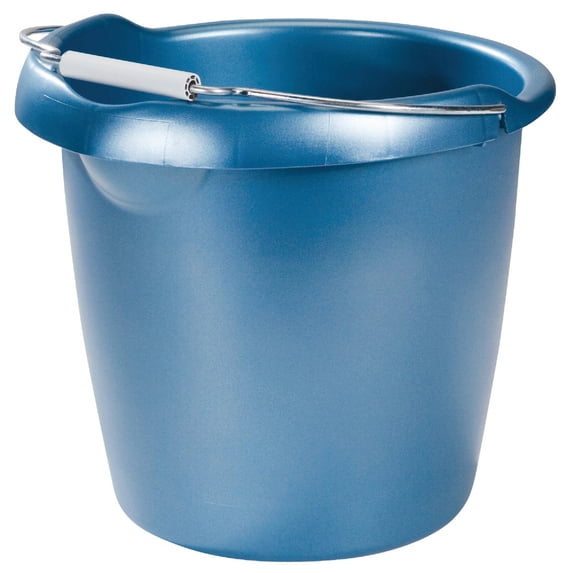Rubbermaid Utility Bucket Roughneck Round - Heavy Duty, Pour Handle - 15 Qt, Blue
