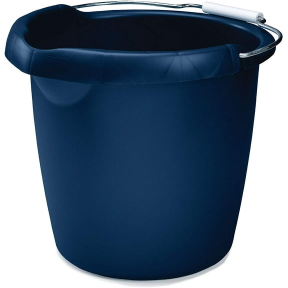 Rubbermaid Commercial Products 15QT Round Bucket, Blue, Comfortable/Durable Pour Handle, Sturdy Pail Bucket for Household Cleaning/Mopping