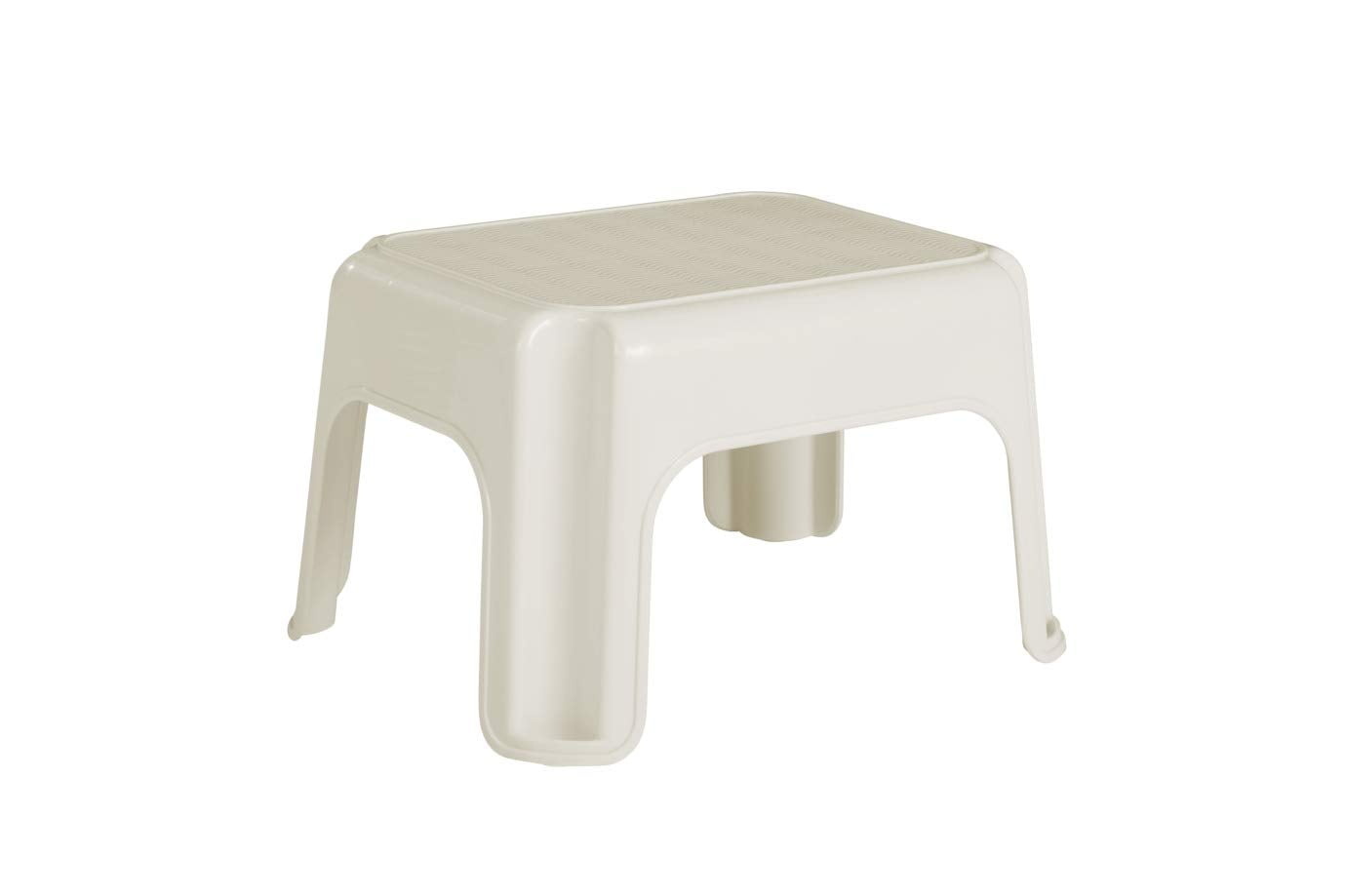 Bisque Plastic Lightweight Slip-Resistant Step Stool