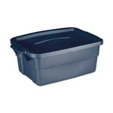 Rubbermaid Roughneck Storage Box, 3 gal, Plastic, Multicolor, 1 Compartment, Durable