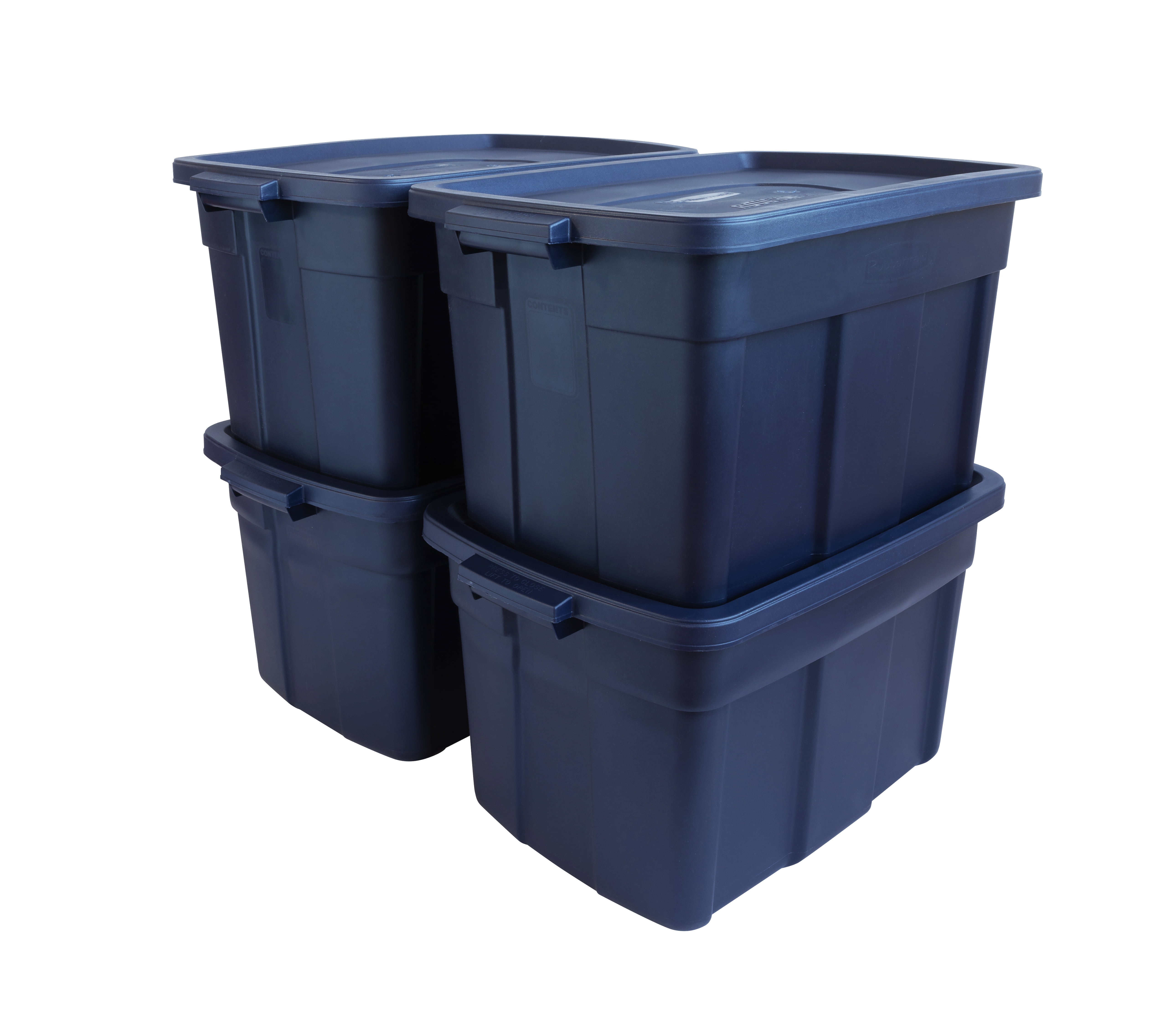  Rubbermaid Roughneck️ Storage Totes, Durable Stackable  Containers, Great for Garage Storage, Moving Boxes, and More, 18 Gal - 6  Pack : Tools & Home Improvement