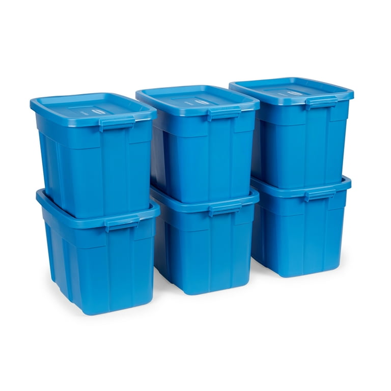 Rubbermaid Roughneck Tote 18 Gallon Storage Container, Heritage Blue (6  Pack), 1 Piece - Gerbes Super Markets