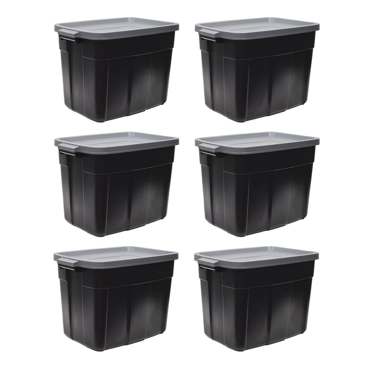 Rubbermaid, Roughneck Tote, 18 Gallon, 6 Pack, Impact-Resistant