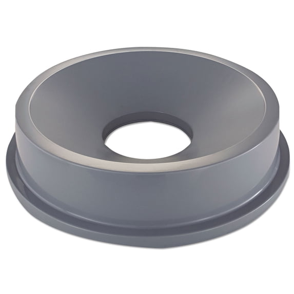 Rubbermaid Round Brute Funnel Top Receptacle, 22.38w X 5h, Gray
