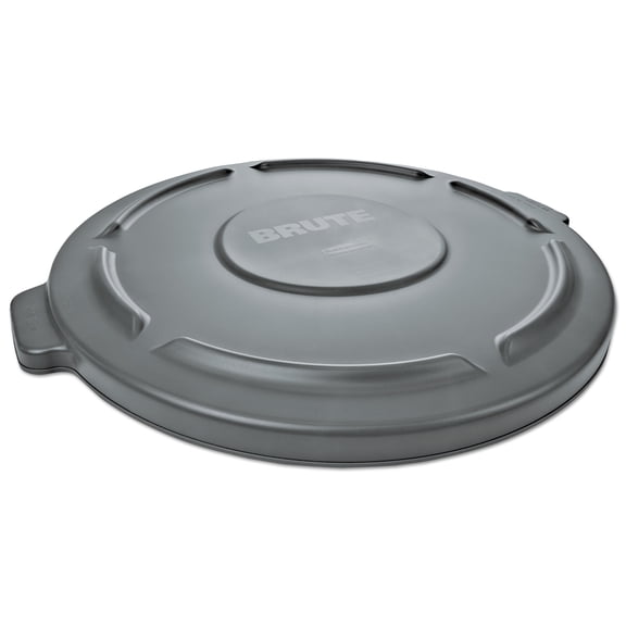 Rubbermaid Round Flat Top Lid, For 55 Gal Round Brute Containers, 26.75" Diameter, Gray Rcp265400gy