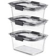 thumbnail image 1 of Rubbermaid Rubbermaid Brilliance Clear Food Container and Lid 3 pk, 1 of 2