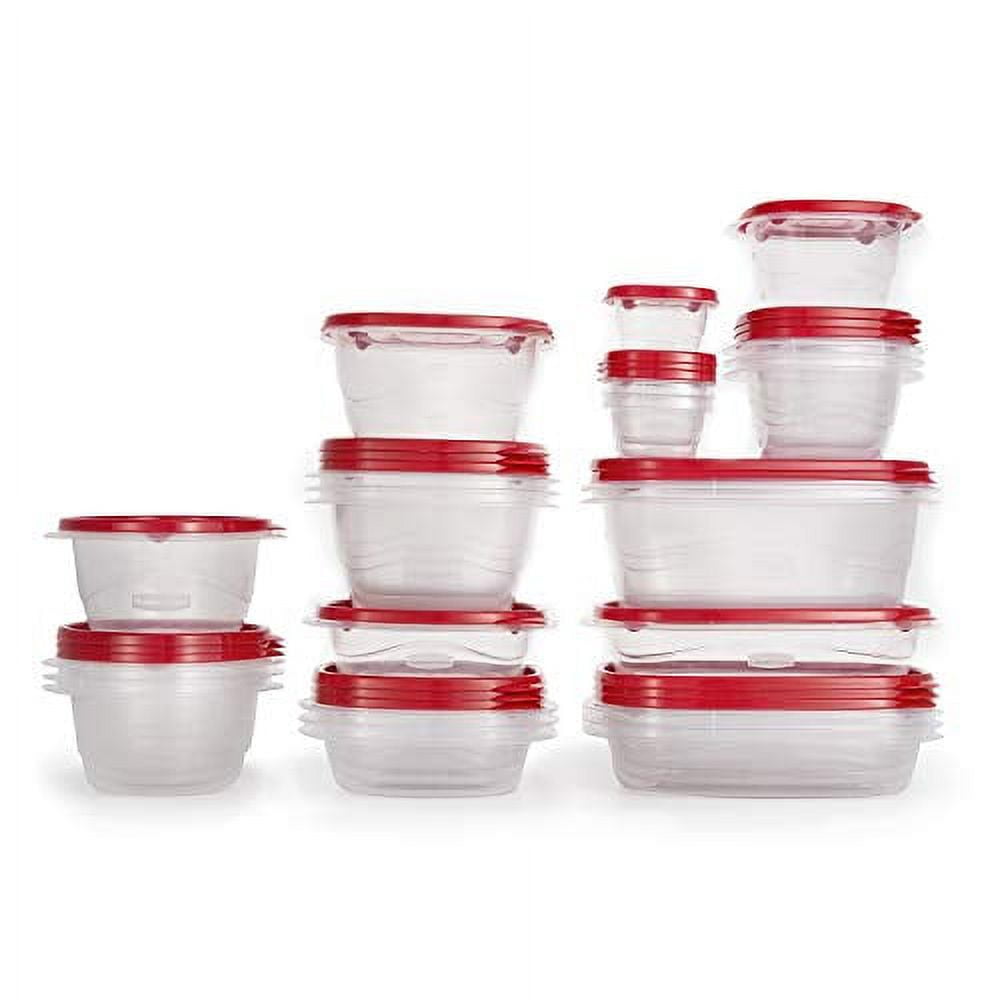 Ruby Red Plastic Freezer Safe Food Storage Container Set, 26 Pieces