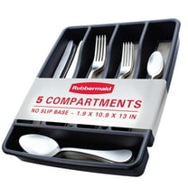 Rubbermaid, Silverware Organizer, Small, Black