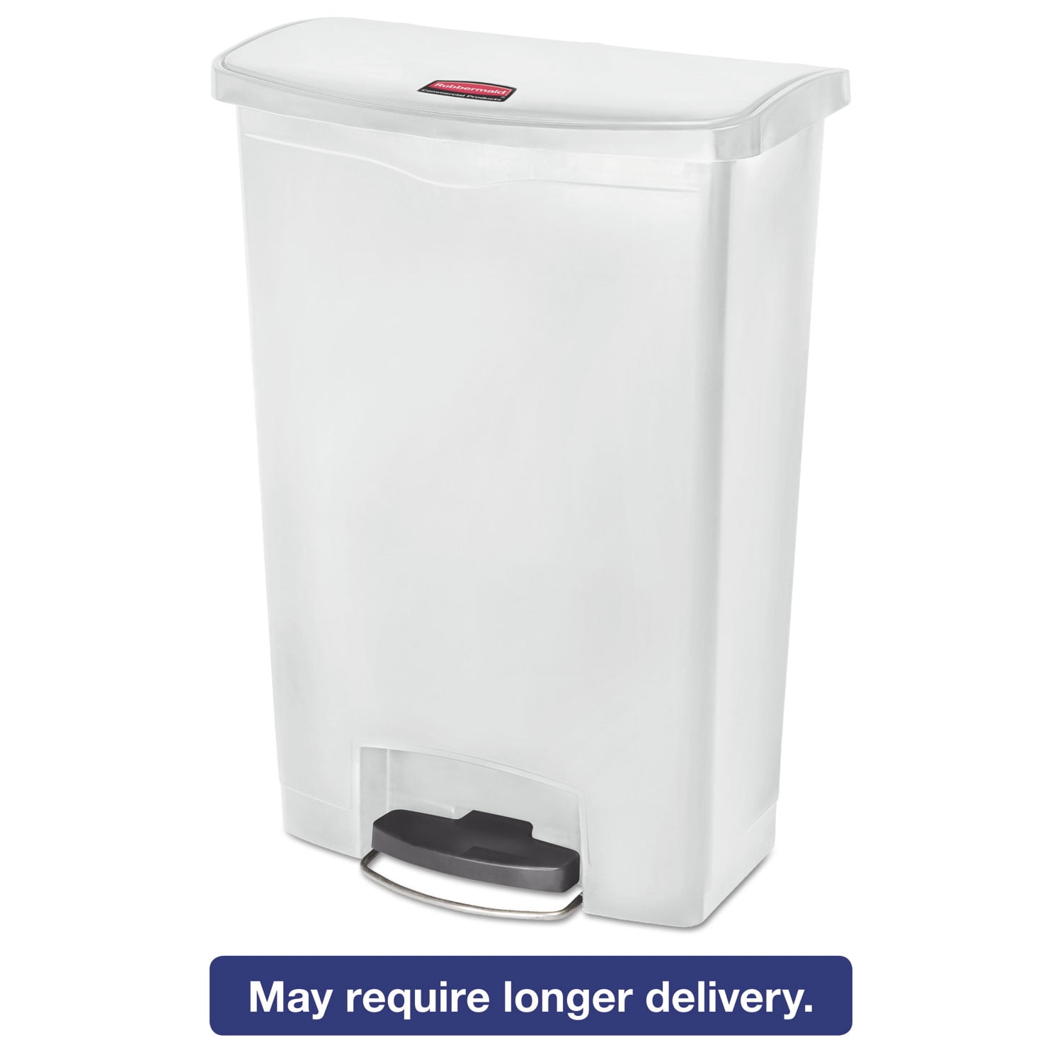 Rubbermaid® Slim Jim Rectangular Plastic Wastebasket, Step-On, 24 ...