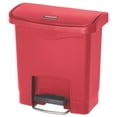 thumbnail image 1 of Rubbermaid Commercial Slim Jim Resin Step-On Container Front Step Style 4 gal Red 1883563, 1 of 15