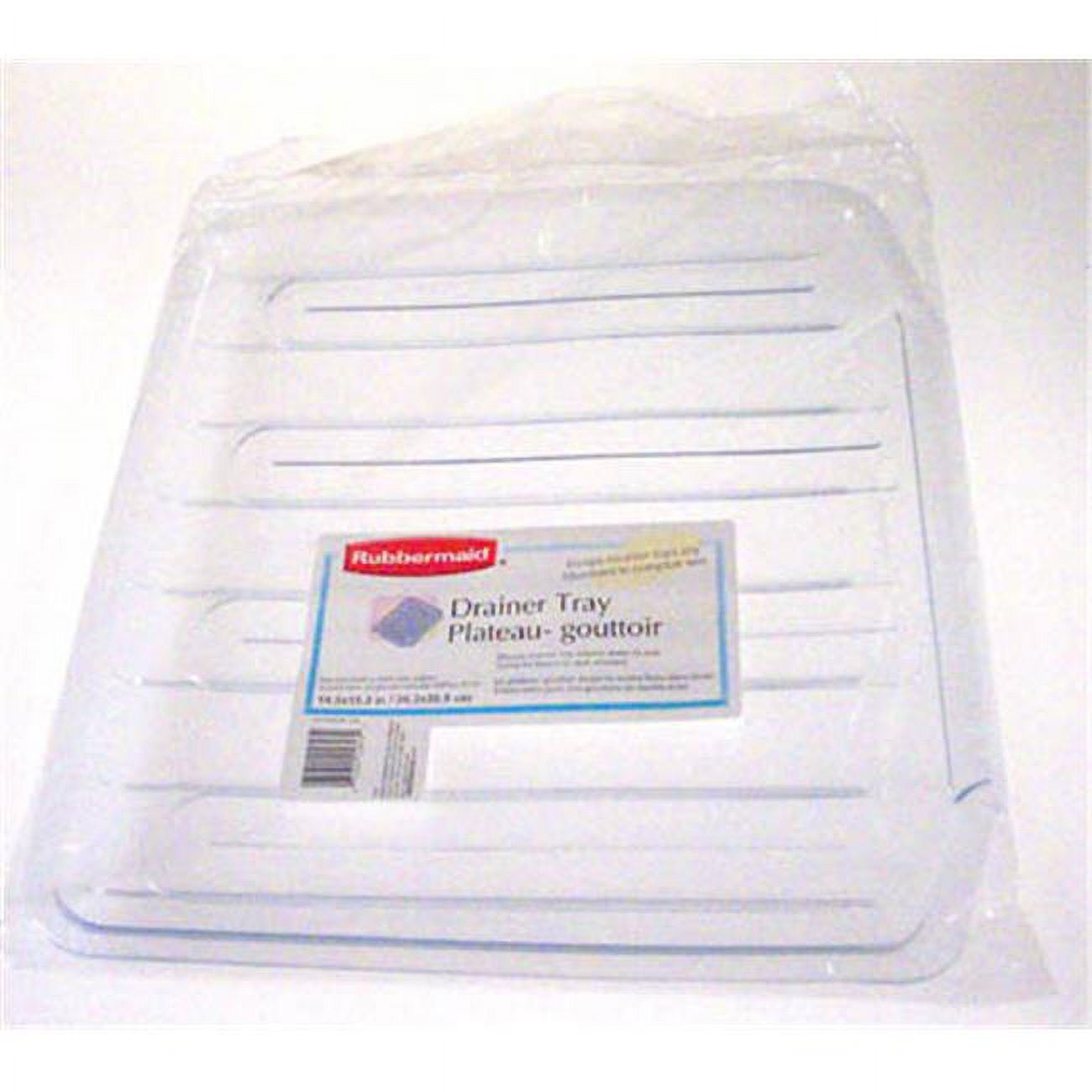 Rubbermaid Small Clear Dish Drainer Tray Pack of 6