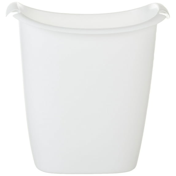 Rubbermaid Small Trash Can, Plastic, 3.5-Gallon/14-Court, White Wastebasket for Kitchen/Office/Bedroom/Bathroom