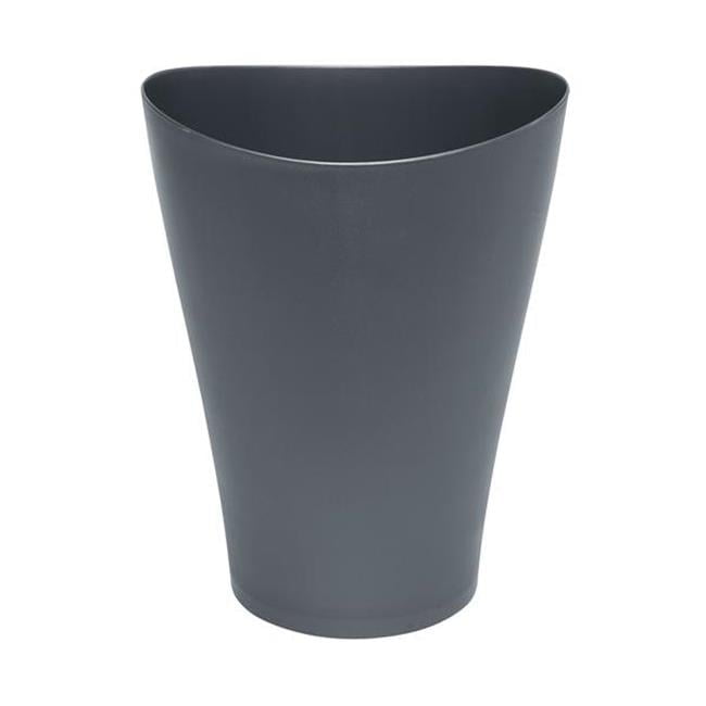 Gray Plastic Bathroom Vanity Wastebasket, 2.25 Gallon