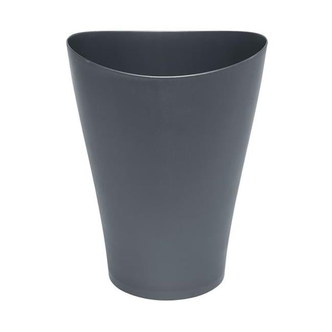 Gray Plastic Bathroom Vanity Wastebasket, 2.25 Gallon