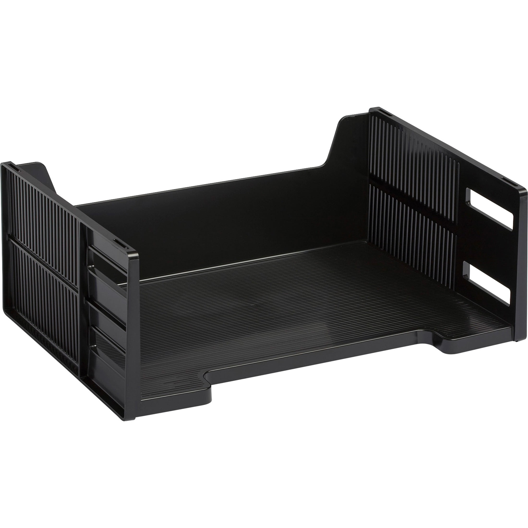 Rubbermaid, Stackable Side Loading Letter Tray, 1 Each, Ebony