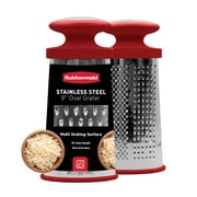 Rubbermaid Stainless Steel Cheese Grater - 9.5" Oval Handheld Box Grater with EZ Grip Handle - Multi-Surface Food & Cheese Shredder | Zester & Graters for Kitchen - Dishwasher Safe
