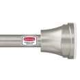 thumbnail image 1 of Rubbermaid No Drill Tension or Wall Mount 44" to 72" Adjustable Shower Curtain Rod, Rustproof Stainless Steel, Brushed Nickel, 1 of 10