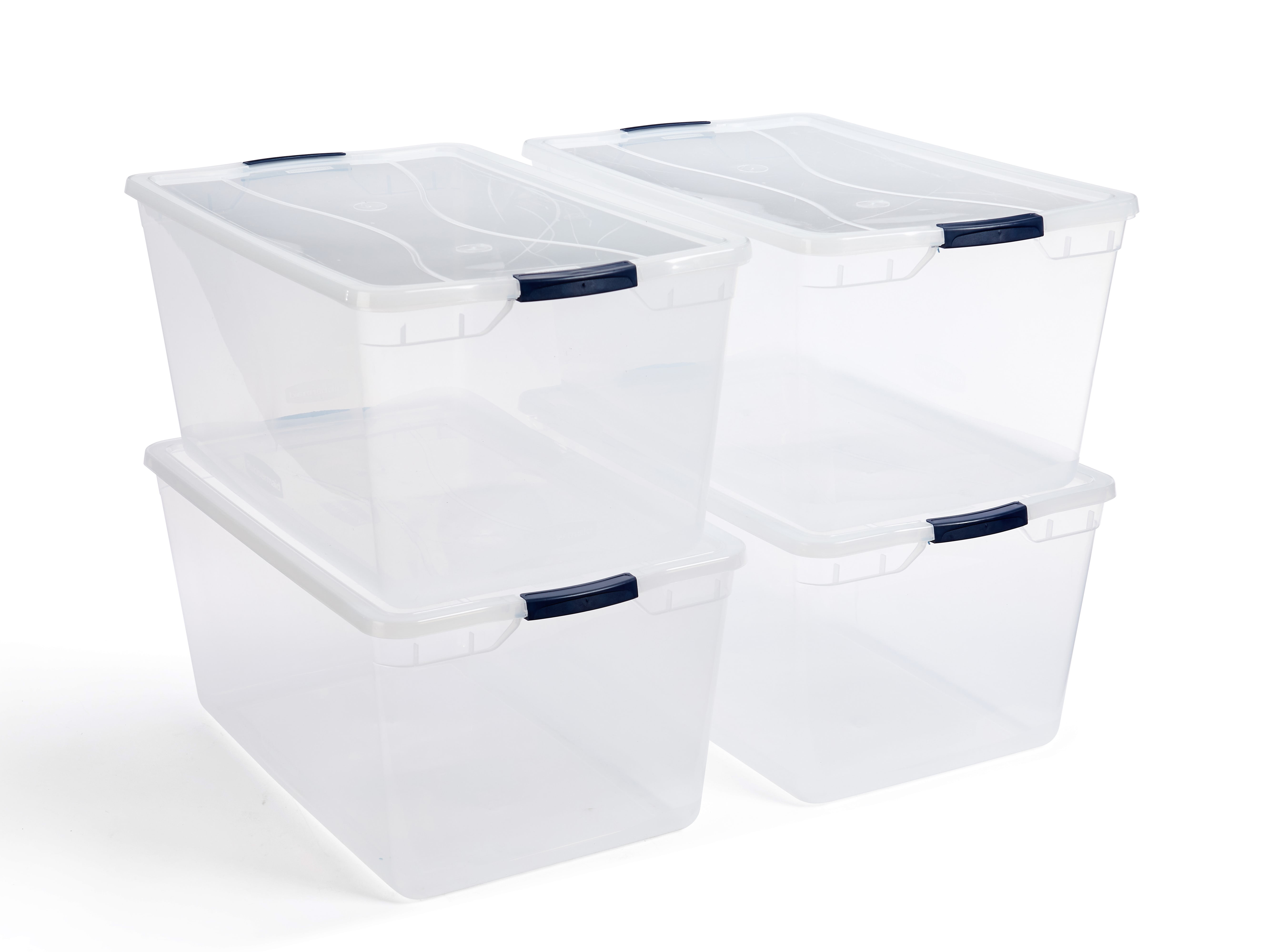 Rubbermaid Storage Tote,Clear,Solid,Polypropylene RMCC950001
