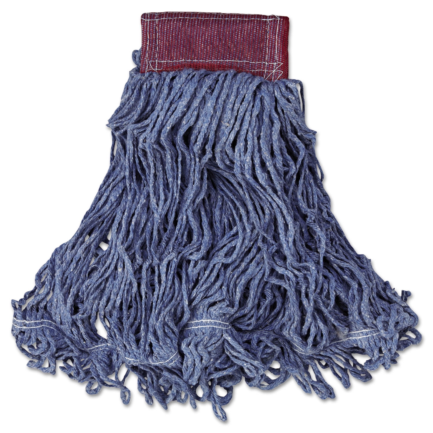 Rubbermaid Super Stitch Blend Mop Head, Large, Cotton/synthetic, Blue, 6/carton  Rcpd253blu