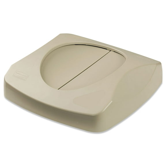 Rubbermaid Swing Top Lid For Untouchable Recycling Center, 16" Square, Beige