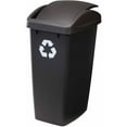 thumbnail image 1 of Rubbermaid, Swing Top Recycling Wastebasket, 12.5 gal, Black, 1 of 4