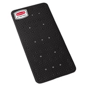 Rubbermaid Soft Foam Tub Mat, Non-Slip Bath Mat with Quick-Drain Holes, BPA-Free TPE, 35.88" x 17", Black