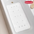 thumbnail image 1 of Rubbermaid Soft Foam Tub Mat, Non-Slip Bath Mat with Quick-Drain Holes, BPA-Free TPE, 35.88" x 17", White, 1 of 11