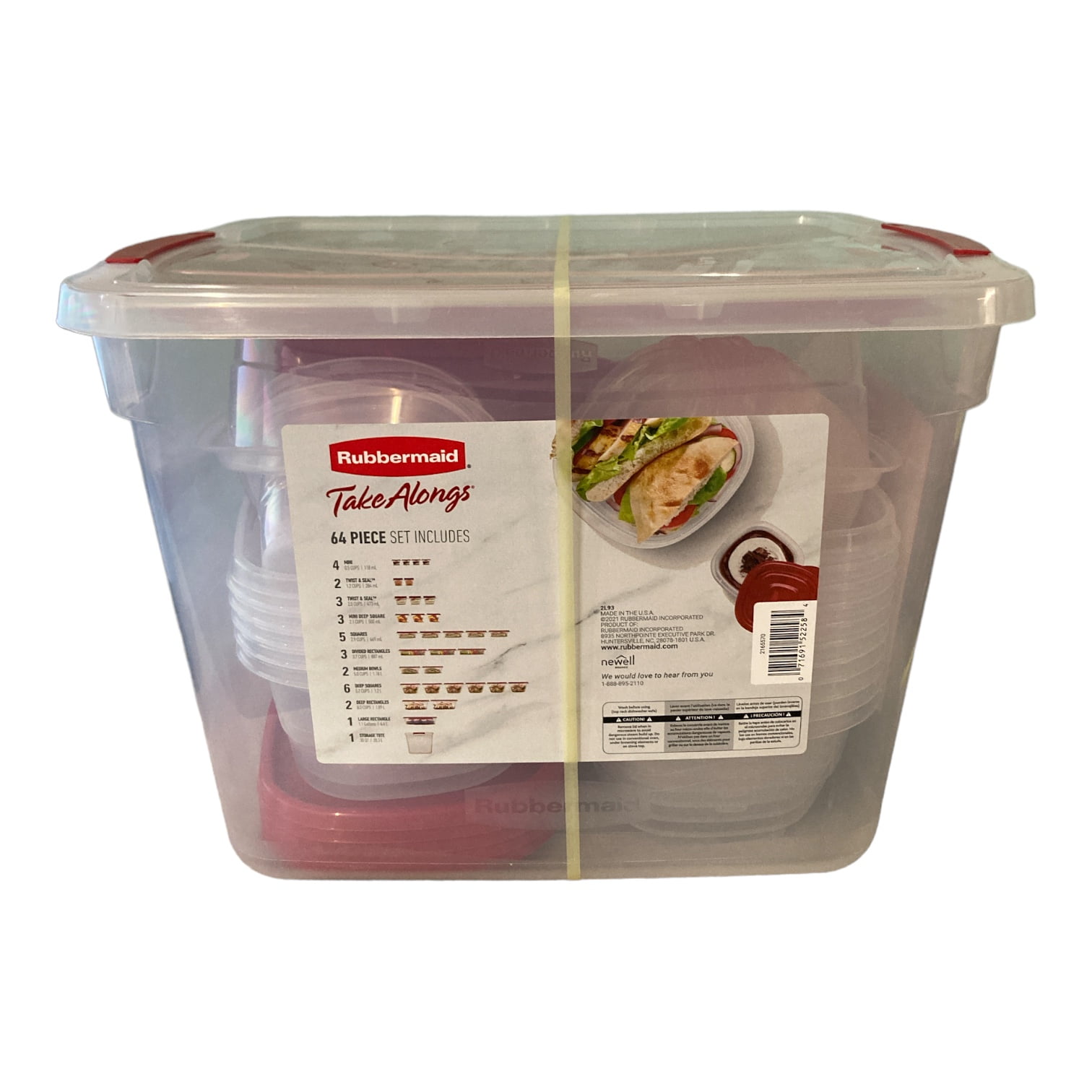 Rubbermaid Take Along 64 Piece Food Storage Containers 