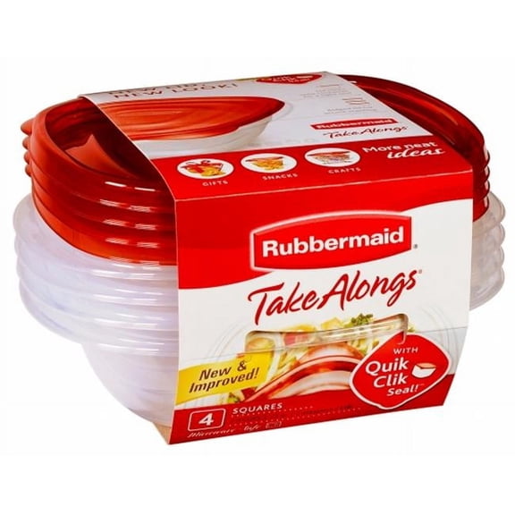 Rubbermaid  Take Alongs Quik Clik Seal Containers 4 Count