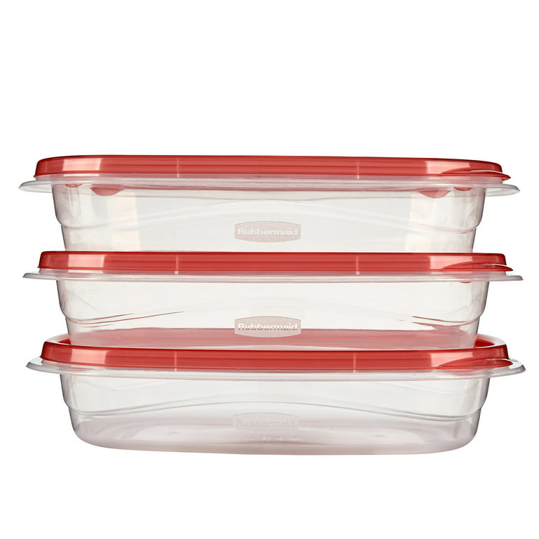 Rubbermaid 7 Cups Food Storage Container 3 Pack Clear
