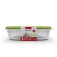 thumbnail image 1 of Rubbermaid TakeAlongs 1-Gallon Rectangular Food Storage Containers, Special-Edition Sharp Lime, 2-Pack, 1 of 6