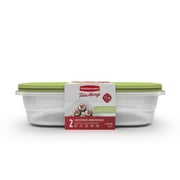 Rubbermaid TakeAlongs 1-Gallon Rectangular Food Storage Containers, Special-Edition Sharp Lime, 2-Pack
